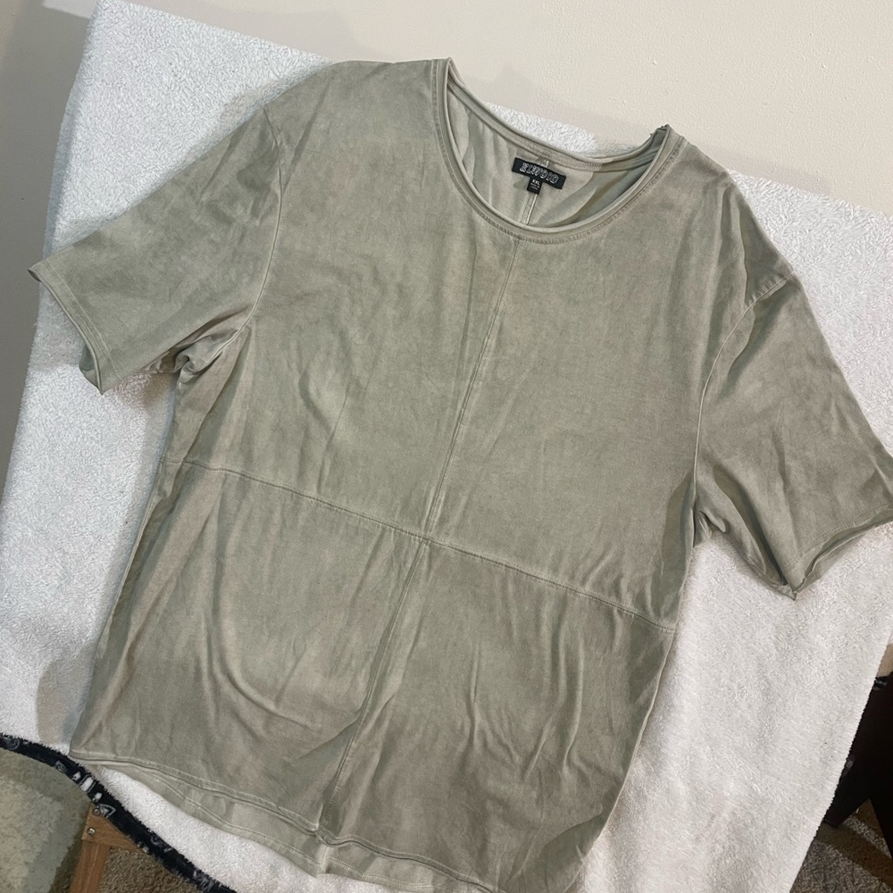 Oversized Grey Short Sleeve Top